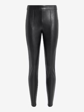Express High Waisted Faux Leather Seamed Leggings